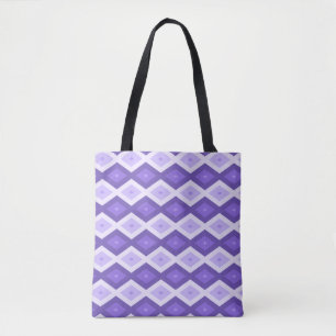 Violet diamond pattern tote bag