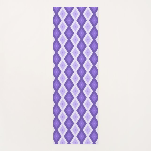 Violet diamond pattern yoga mat (Front)