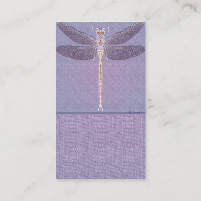 Violet Dragonfly Customisable Business Card (Front)