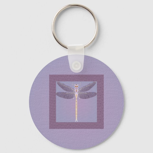 Violet Dragonfly Key Ring (Front)