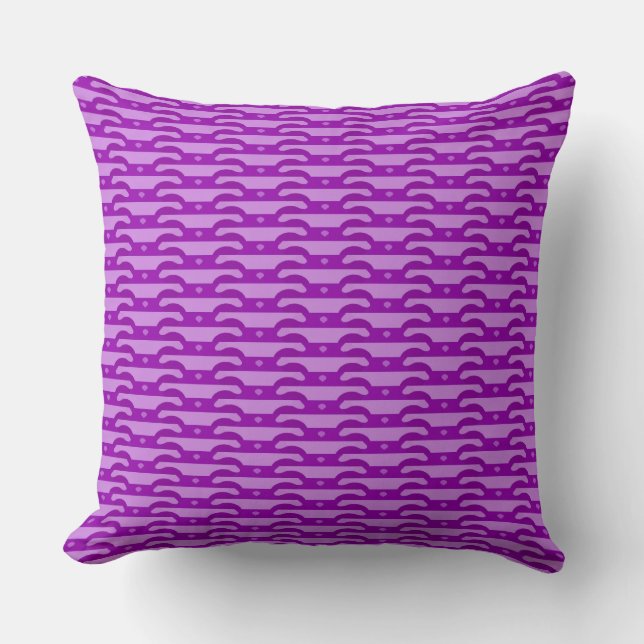 Violet Dreams-Dark & Light Purple Throw Pillow (Front)