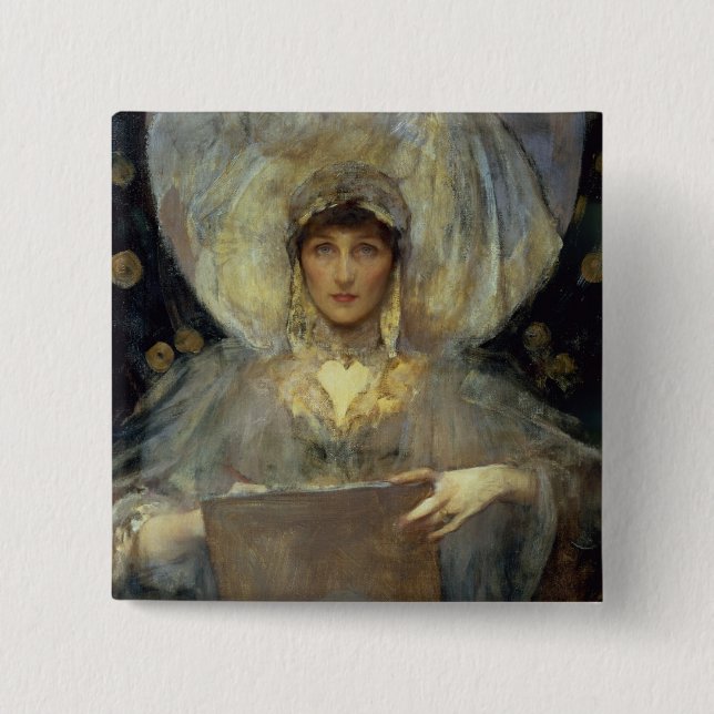 Violet, Duchess of Rutland 15 Cm Square Badge (Front)