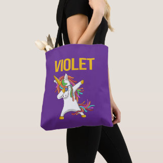 Violet Elegant Modern Funny Typography Tote Bag