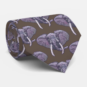 Violet Elephant Tie