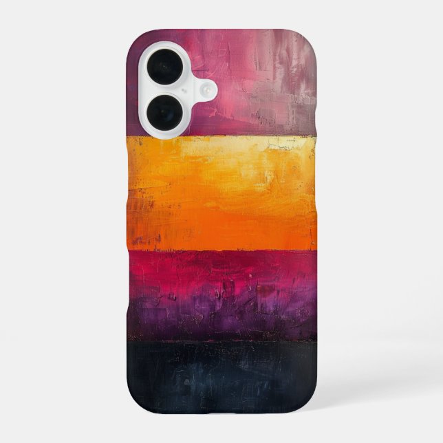 Violet Ember Fields iPhone 16 Case (Back)