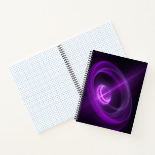 Violet Energy Vortex Spiral Notebook