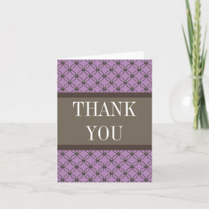Violet Fancy Lattice Thank You Card