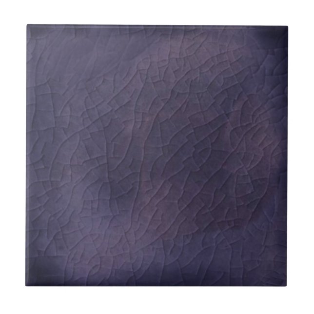 Violet Faux Crackle Reproduction Ceramic Wall TIle (Front)