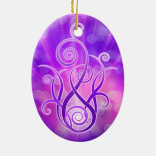 Violet Flame / Violet Fire Ceramic Ornament