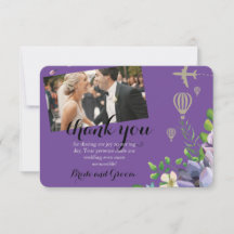 Violet Floral and Travel Themed Wedding
