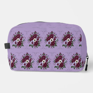 Violet Floral Toiletry Kit Dopp Kit