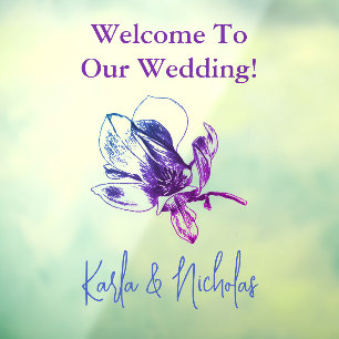 Violet Floral Wedding Welcome