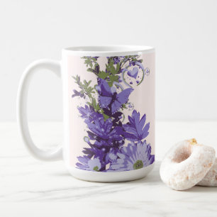 Violet Florals   Coffee Mug