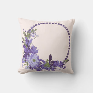 Violet Florals   Cushion