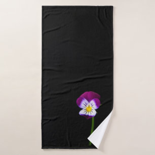 Violet Flower btcna Bath Towel Set