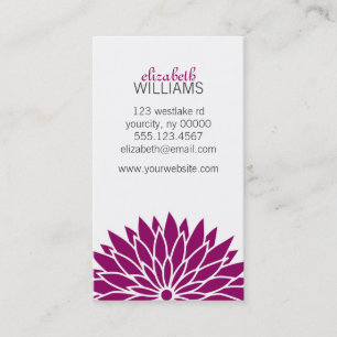 Violet Flower Business Card