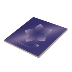Violet flower ceramic tile