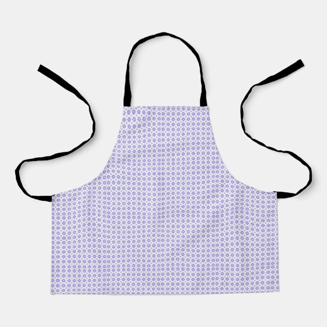 Violet Flower Classic Pattern Apron (Front)