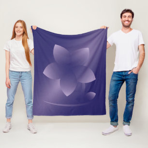 Violet flower fleece blanket