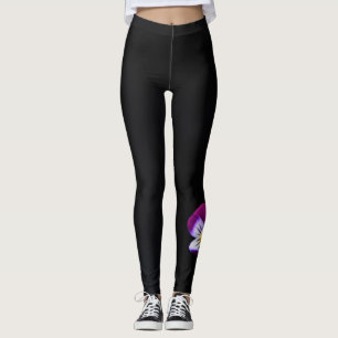 Violet Flower lecnm Leggings