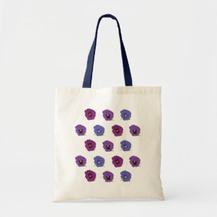 Violet Flower Pattern Tote Bag