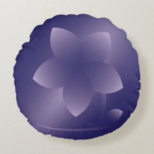 Violet flower round cushion