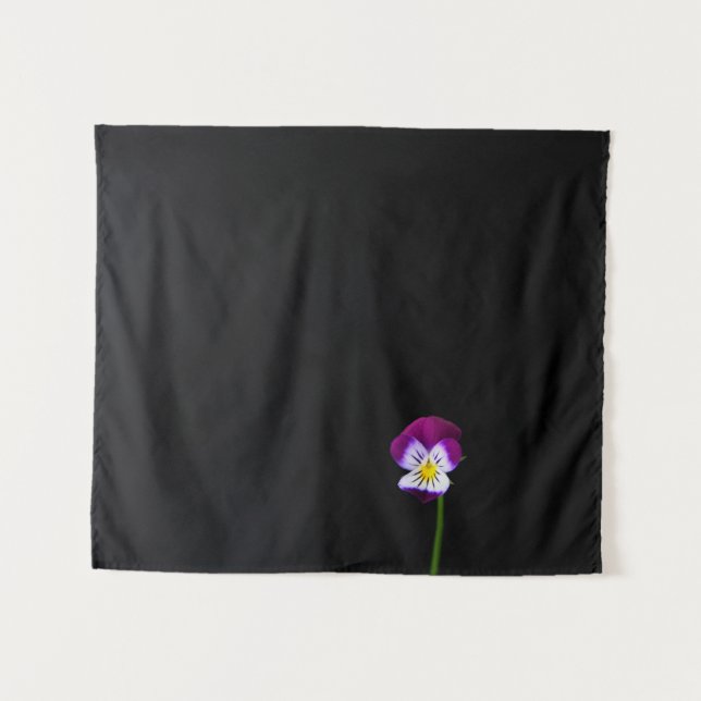 Violet Flower wtcnm Tapestry (Front (Horizontal))