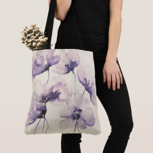 Violet Flowers All-Over-Print Tote Bag