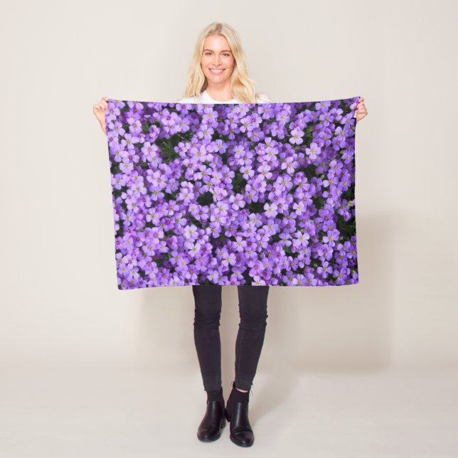 Violet Flowers Baby Fleece Blanket Violets (In Situ)