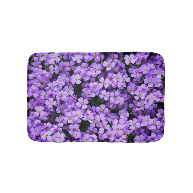 Violet Flowers Bath Mat (Front)