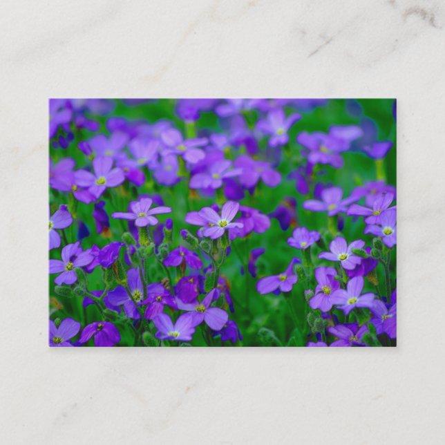 Violet Flowers Business Card (Front)