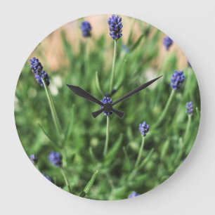 Violet Flowers - clock