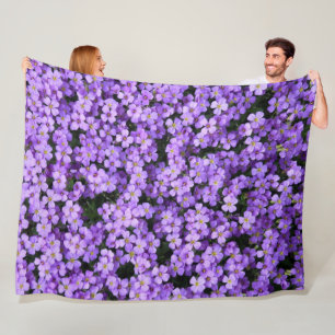 Violet Flowers - Fleece Blanket