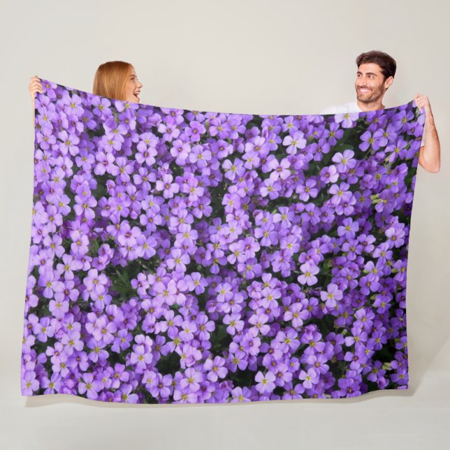 Violet Flowers - Fleece Blanket (In Situ)