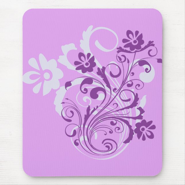 Violet Flowers Mouse Pad (Front)