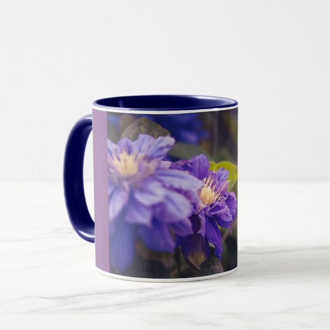 Violet flowers mug (Front Left)