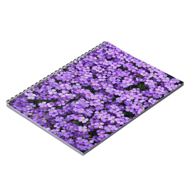 Violet Flowers Notebook (Left Side)