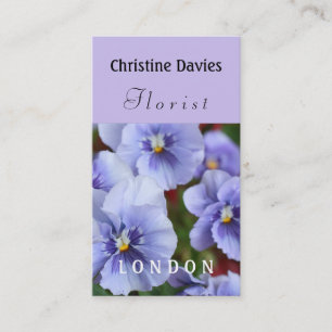 Violet flowers photography, florist business card