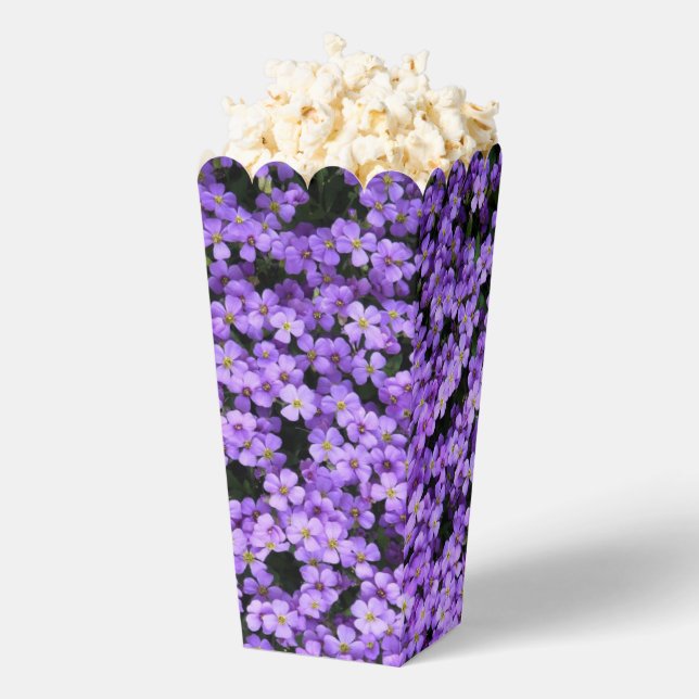Violet Flowers Popcorn Box (Popped)