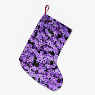 Violet Flowers Small Christmas Stocking