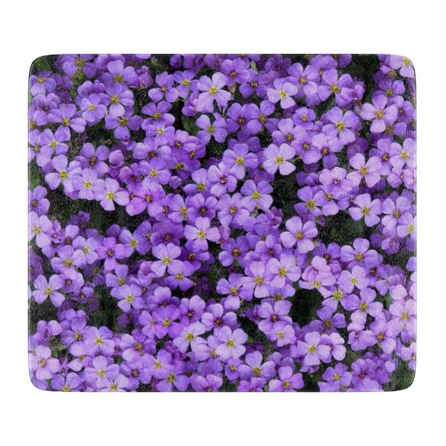 Violet Flowers - Spring Cutting Board (Front)