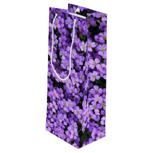 Violet Flowers Wine Gift Bag