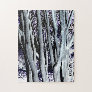 Violet Forest Tree Purple Grey Art Photography Jigsaw Puzzle