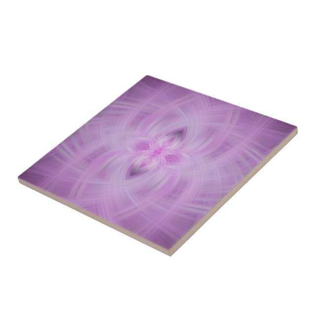 VIOLET - Fractal Art - Ceramic Tile (Side)
