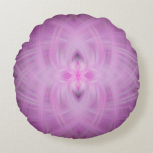 VIOLET -  Fractal Art - Round Cushion