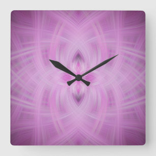 VIOLET -  Fractal Art - Square Wall Clock