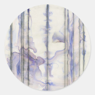 Violet Free Expression Watercolor Classic Round Sticker