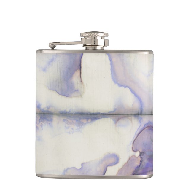 Violet Free Expression Watercolor Hip Flask (Front)
