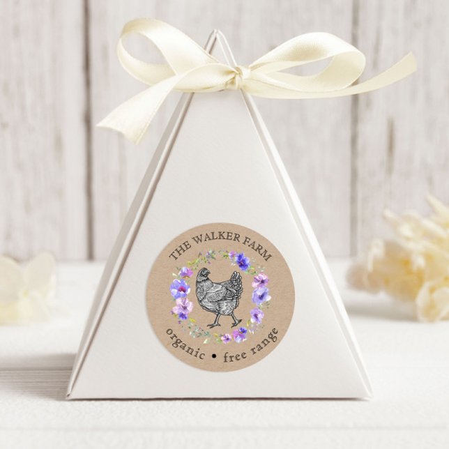 Violet Garden Farm Fresh Eggs Classic Round Sticker (Creator Uploaded)