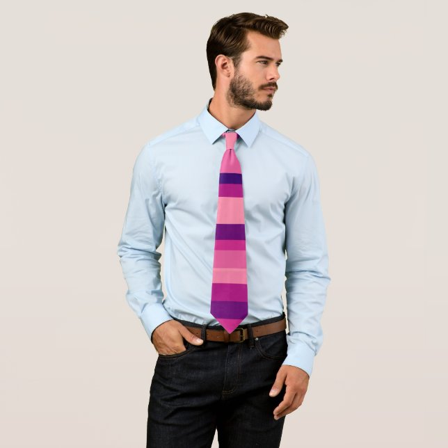 Violet Garden Stripes Tie (In Situ)